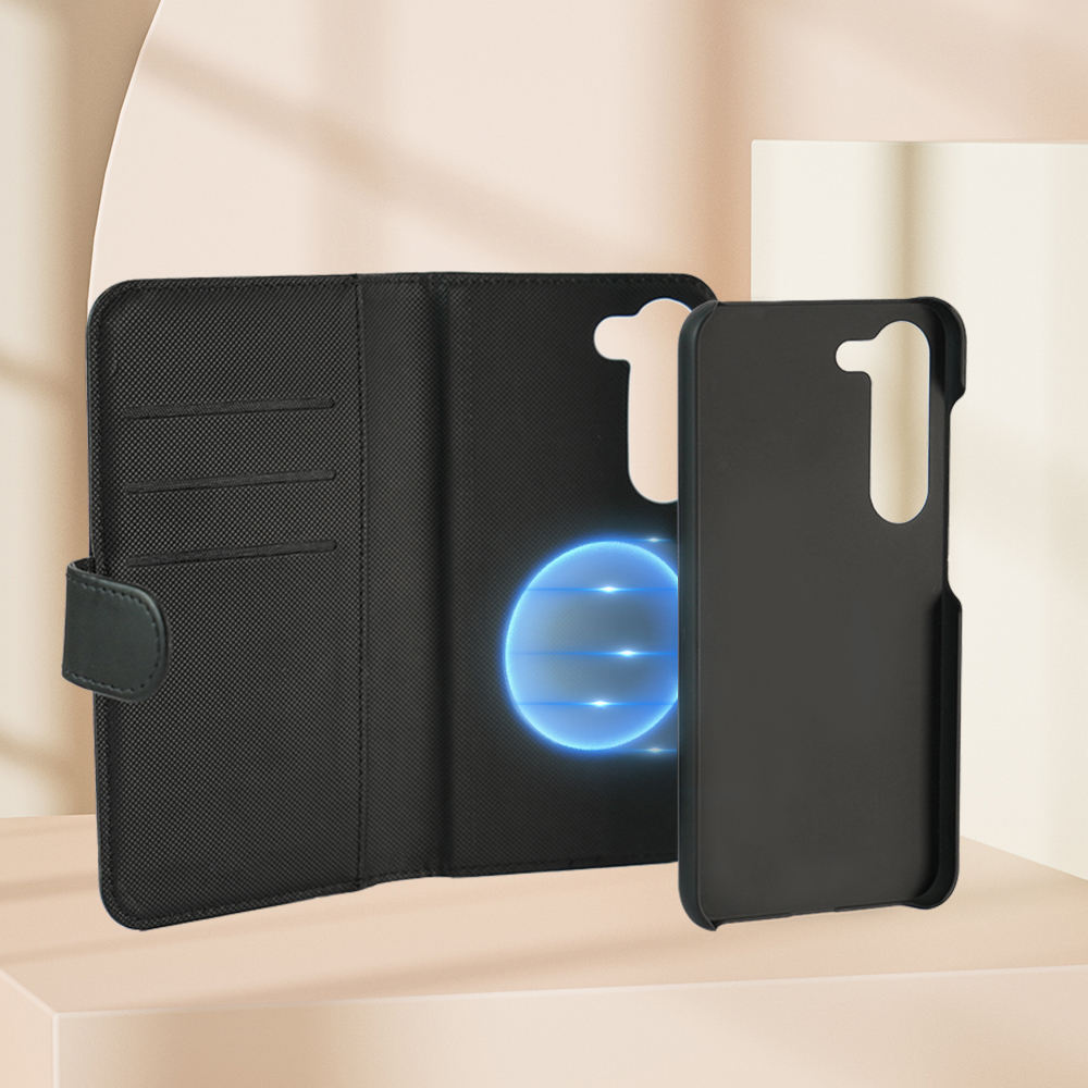 (#640) Samsung Galaxy S24 Ultra용 플라스틱 PU 가죽 카드 수납 플립 지갑형 휴대폰 케이스